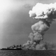 The USS Princeton (CVL-23) burns following a major explosion in the carrier’s hangar deck after the light carrier was hit by a Japanese bomb off the Philippines (US Navy)